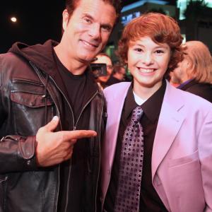 Landon Brooks and Lorenzo Lamas at the Red Carpet Premiere of A Little Christmas Business