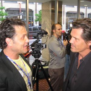 With Josh Brolin at the Atlanta Film Festival.