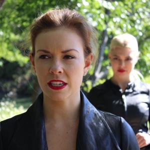 Sarah Grace Sanders and Jenny Hutton in a scene from 14 Days.