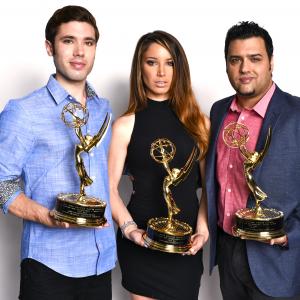 Executives of LANY Entertainment with our Emmys for our show THE BAY The Series