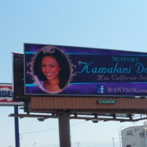 Miss California Southern National Teenager billboard in Northern Los Angeles Co off the freeway
