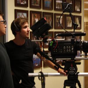 Director Ryan Phillips on the set of 