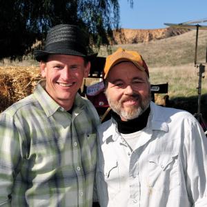 Cort Howell and Clint Howard on the set of HUFF 2012