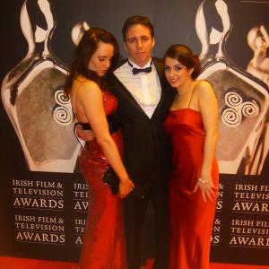 Patrick Murphy at the Irish Film and Television Awards 2012 with Aoibheann McCaul and Carla Mc Glynn