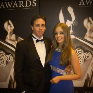 Patrick Murphy and Diana Bunici at the 2012 Irish Film And Television Awards.