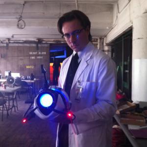On the set of Portal: Aperture R&D. My favorite shot with the Portal Gun.