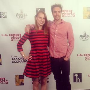 With actor Mark Elias at LA Comedy Shorts Festival