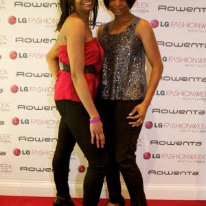 Actor Raven Cinello attending LG Fashion Week with Nicole Keane
