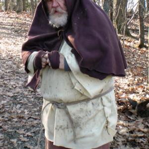 As Williard of Ramsey a medieval peasant for In Wolves Clothing filmed in the Shenandoah Mountains This authentic costume is actually quite warm because it was freezing up there in December