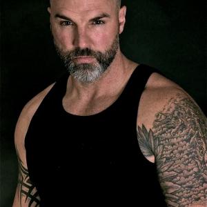 Cleaned up beard and shaved head-210 lbs