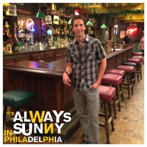 Jett Dunlap on set of It's Always Sunny In Philadelphia