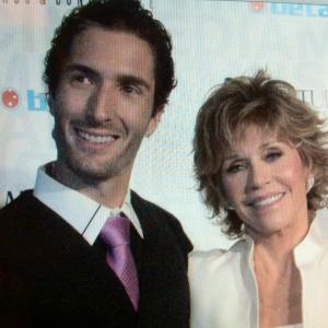 Photo from Jett Dunlap's interview with Jane Fonda. At The Hollywood Music In Media Awards
