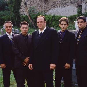 Still of James Gandolfini, Steven Van Zandt, Michael Imperioli and Tony Sirico in Sopranai (1999)