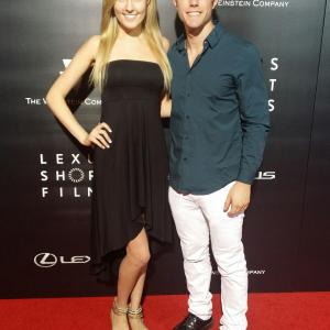 Alora Catherine Smith and Chad Mitchell Rodgers at the Lexus Short Films Red Carpet Premiere July 30 2014 Los Angeles CA