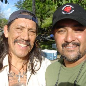 TOBY HOLGUIN AND DANNY TREJO ON THE SET OF 