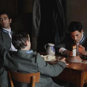 Maximiliano Hernando Bruno Diego Pagotto and Giorgio Careccia from the set of My name is Hernest