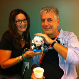 Denise Vasquez Donated her talents for a cause on MTV Geek during San Diego Comic Con 2012 She live painted Anthony Bourdain dolls for the auction benefiting the CBLDF Fundraiser 2012