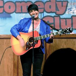 Denise Vasquez Performing Stand Up Comedy  Music during The Ventura Comedy Festival 2015 at The Ventura Harbor Comedy Club