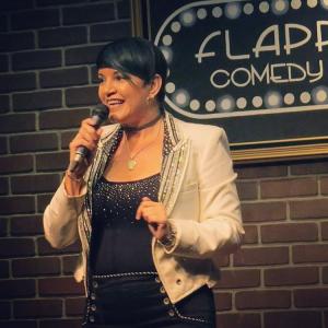 Denise Vasquez Presents WOMEN 4 APPLAUSE Shows Featuring the Top WOMEN Talent in the entertainment industry Here she is Hosting her Comedy Show Flappers Comedy Club Burbank August 27th 2015