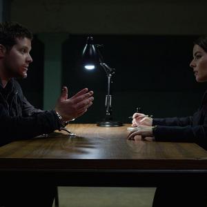 Agent Wilburn Keri Maletto interrogates Sean Jeremy Palko in So Dark a film by Alan Lougher for Stage5 TV