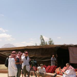 On location for 'Footsteps in Arabia' at a Bedouin Camp (Wadi Rum Desert, Jordan)