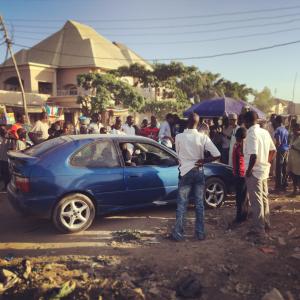 Filming in the ghettos of West Africa