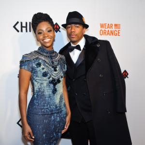 Nick Cannon and Teyonah Parris at event of Chi-Raq (2015)