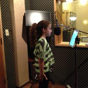 Carly doing voiceover work