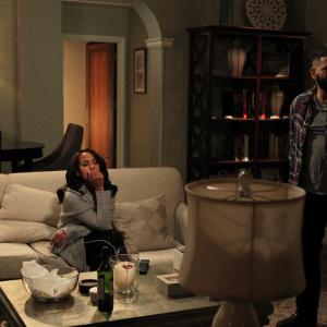 Still of Guillermo Daz Kerry Washington and Katie Lowes in Scandal 2012