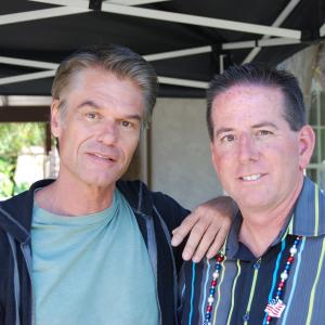 On the set of The Fourth Noble Truth with Harry Hamlin May 2011