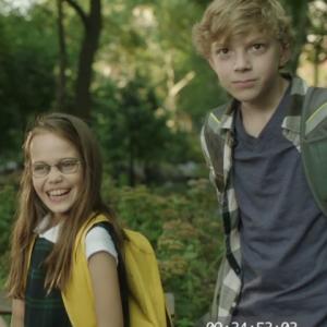 Oona Laurence and Gabe in A LITTLE GAME