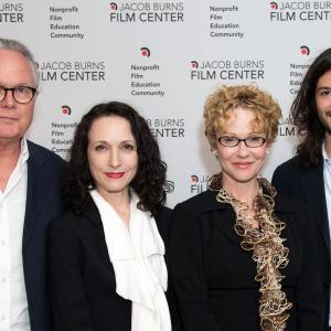 Nikhil Melnechuk with Jeromes Bouquet directors Chris Calkins Bebe Neuwirth and actress Tracy Shayne