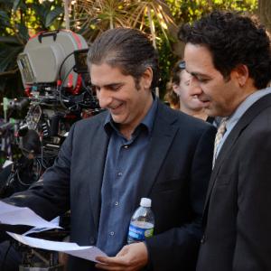 Michael Imperioli and Robert Hallak on the set of 