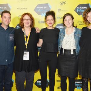 Janet Pierson Jenny Slate Gillian Robespierre Elisabeth Holm and Gabe Liedman at event of Obvious Child 2014