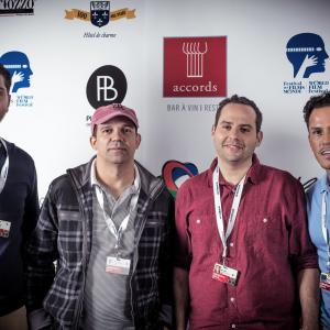 John Flynn, Flavio Alves, Roy Wol, and Marcelo Remizov at the screening of Tom in America at the 2014 Montreal World Film Festival.