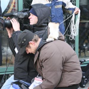 Director Francois Driessen and DP Gary Elmer on location London ON for WILLFUL ENTRAPMENT