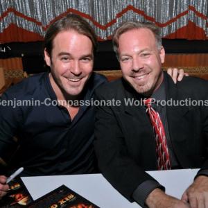 With producer, Frank Zanca, at the autograph signing for Six Gun Savior at the special preview screening of the film at the Crest Theatre in Los Angeles