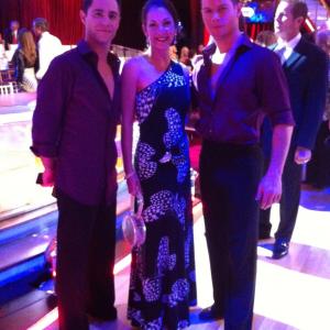 Visiting with dancers Sasha Farber and Henry Byalikov at Dancing With the Stars.