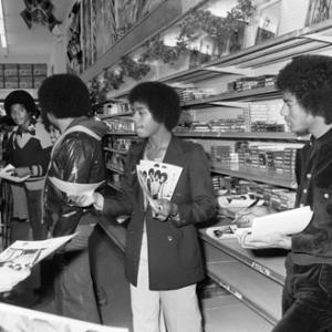 Jackie Jackson, Marlon Jackson and Michael Jackson (The Jacksons' In-Store Album Promotion) 1978 Freeway Records / Los Angeles