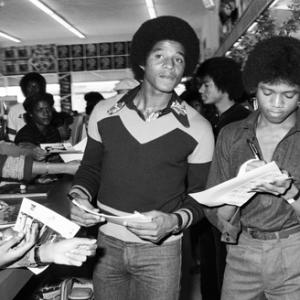 Jackie Jackson Michael Jackson and Randy Jackson The Jacksons InStore Album Promotion 1978 Freeway Records  Los Angeles