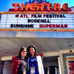 Brigitta Wagner and Kate Chamuris out front of ROSEHILLmovie screening at Atlanta Film Festival