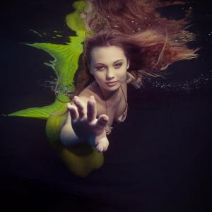 from an underwater shoot as a mirmaid