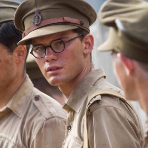 Still of Tom Hobbs and Jeremy Irvine in The Railway Man 2013