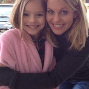 Isabel and Candace Cameron Bure on set of Finding Normal.