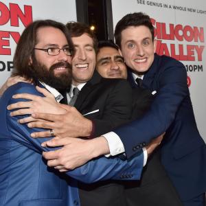 Martin Starr, Zach Woods, Thomas Middleditch and Kumail Nanjiani at event of Silicon Valley (2014)