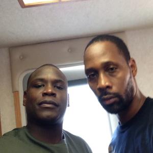 Demarkes on set of Gang Related with RZA