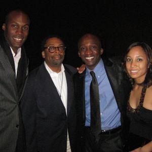 Jean-Pierre Vertus, Spike Lee, Temi Ojo, and Vanessa Mariveles at the San Diego Black Film Festival, 2010.
