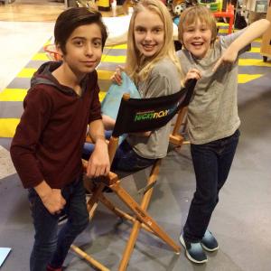 Jessica Belkin,Aidan Gallagher and Casey Simpson in Nicky, Ricky, Dicky & Dawn/Episode: Quaddy-Shack,Dir.Eric Dean Seaton