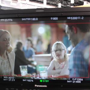 Jessica BelkinLucas Kerr and Lynn Downey on set of Olive Garden CommercialDir Dewey Nicks