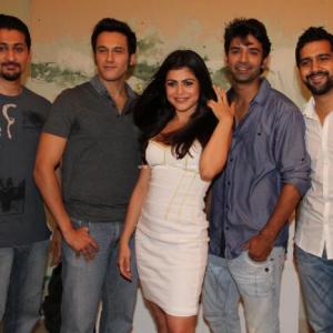 Picture of Danny Sura and cast at the film launch of his first Bollywood feature film called Main Aur MrRiight Me and MrRight